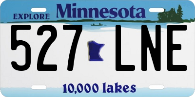 MN license plate 527LNE