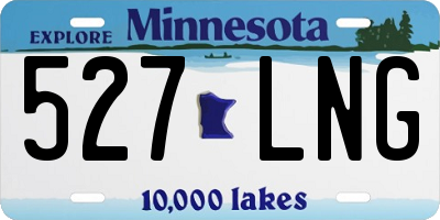 MN license plate 527LNG