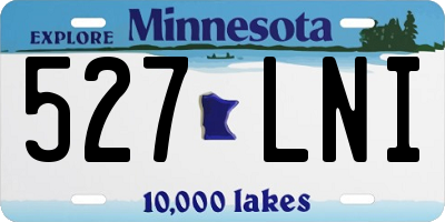 MN license plate 527LNI
