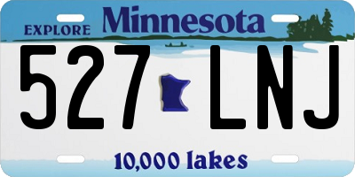 MN license plate 527LNJ
