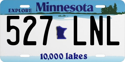 MN license plate 527LNL