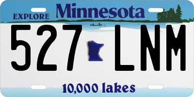 MN license plate 527LNM