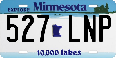 MN license plate 527LNP