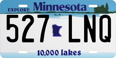 MN license plate 527LNQ