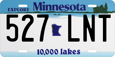 MN license plate 527LNT