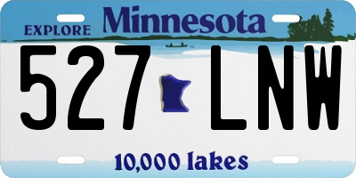 MN license plate 527LNW