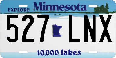 MN license plate 527LNX