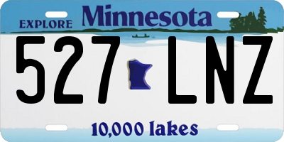 MN license plate 527LNZ
