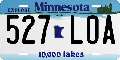MN license plate 527LOA