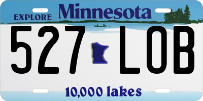 MN license plate 527LOB