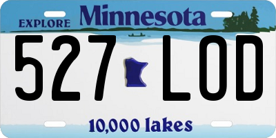 MN license plate 527LOD