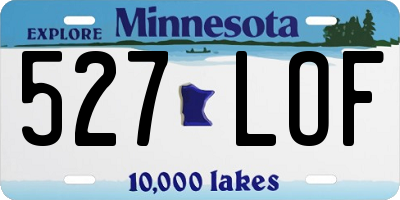MN license plate 527LOF