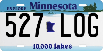 MN license plate 527LOG