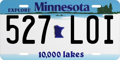 MN license plate 527LOI