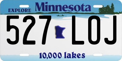 MN license plate 527LOJ