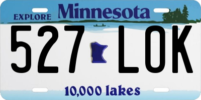 MN license plate 527LOK