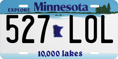 MN license plate 527LOL