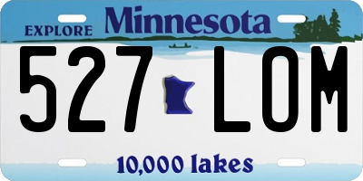 MN license plate 527LOM