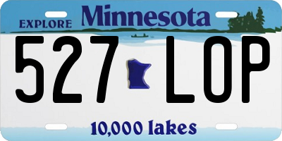 MN license plate 527LOP