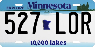 MN license plate 527LOR