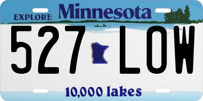 MN license plate 527LOW