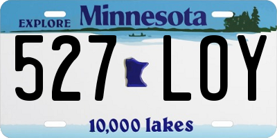 MN license plate 527LOY