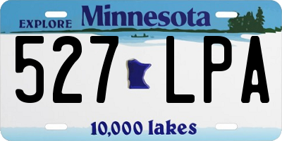 MN license plate 527LPA