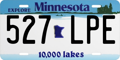 MN license plate 527LPE