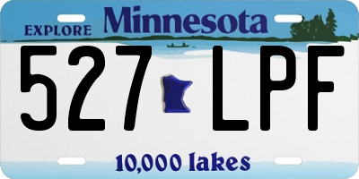 MN license plate 527LPF