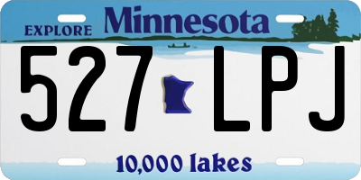 MN license plate 527LPJ