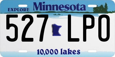 MN license plate 527LPO