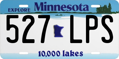 MN license plate 527LPS