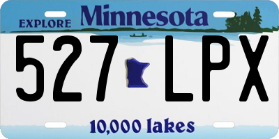 MN license plate 527LPX