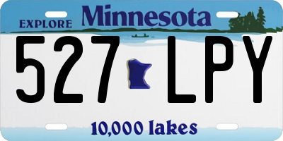 MN license plate 527LPY