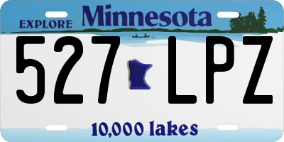 MN license plate 527LPZ