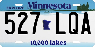 MN license plate 527LQA