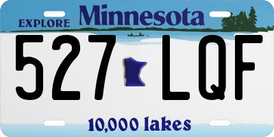 MN license plate 527LQF