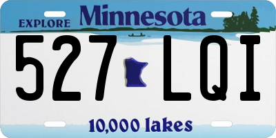 MN license plate 527LQI