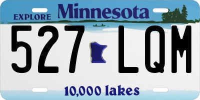 MN license plate 527LQM