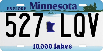 MN license plate 527LQV