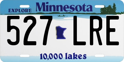 MN license plate 527LRE
