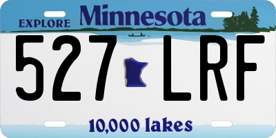 MN license plate 527LRF