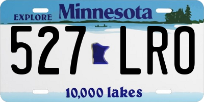 MN license plate 527LRO