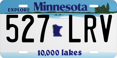 MN license plate 527LRV
