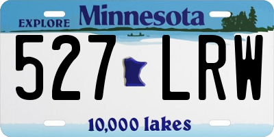 MN license plate 527LRW