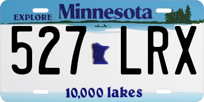 MN license plate 527LRX