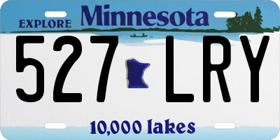 MN license plate 527LRY