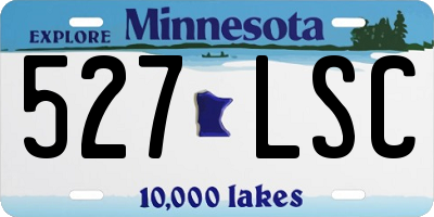 MN license plate 527LSC