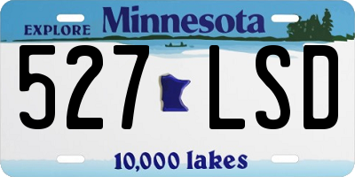 MN license plate 527LSD