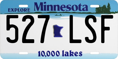 MN license plate 527LSF